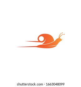 Snail speed faster image vector logo template illustration