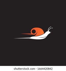 Snail speed faster image vector logo template illustration