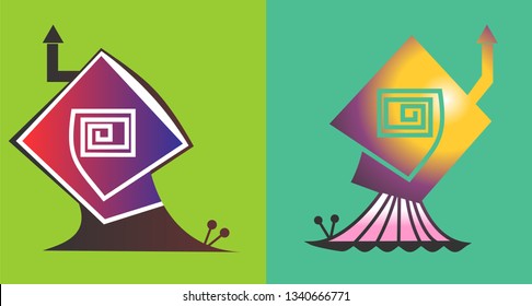 snail stylized symbol
