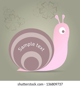 snail with text on the shell