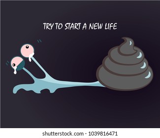 Snail that try to crawl