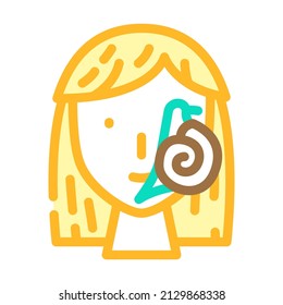 vector de icono del color de la terapia de caracol. signo de terapia de caracol. ilustración de símbolo aislado