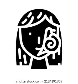 snail therapy glyph icon vector. snail therapy sign. isolated contour symbol black illustration