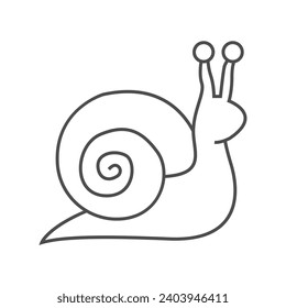 Snail thin line vector icon, outline icon, pixel perfect icon