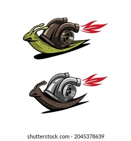 Snail with turbos speed  logo