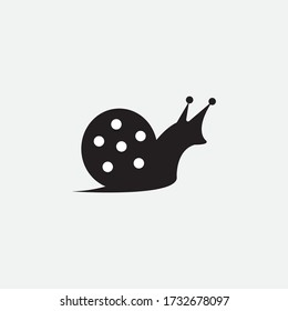 snail unique illustration simple logo color design vector