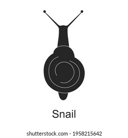 Snail vector black icon. Vector illustration pest insect snail on white background. Isolated black illustration icon of pest insect.