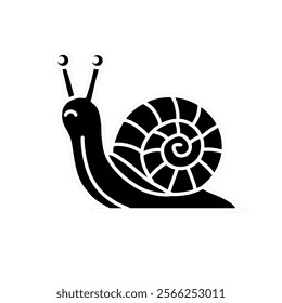 snail vector design, snail icon, snail logo, snail sticker, black and white design, very good as a sticker.