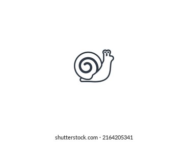 Snail vector flat emoticon. Isolated Snail emoji illustration. Snail icon