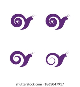 Snail Vector icon design illustration Template