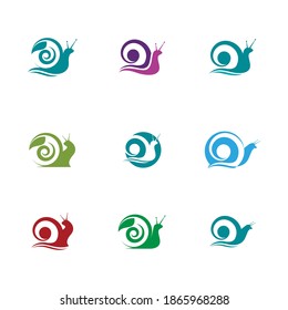 Snail Vector icon design illustration Template