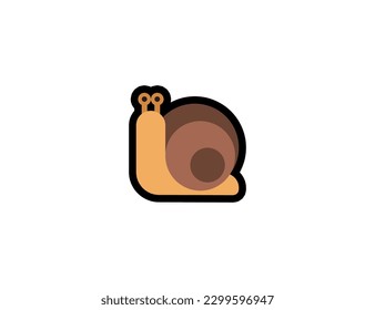 Snail vector icon. Snail Emoji illustration. Isolated snail vector emoticon