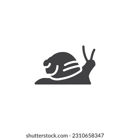 Snail vector icon. filled flat sign for mobile concept and web design. Snail glyph icon. Symbol, logo illustration. Vector graphics