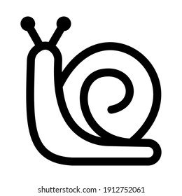 Snail vector icon isolated on white background