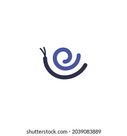 Snail vector icon isolated on white background	
