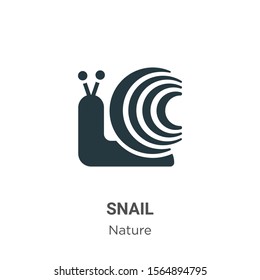 Snail vector icon on white background. Flat vector snail icon symbol sign from modern nature collection for mobile concept and web apps design.