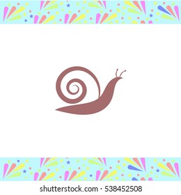 Snail vector icon on white background. Isolated illustration. Business picture.