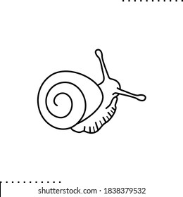 a snail vector icon in outline