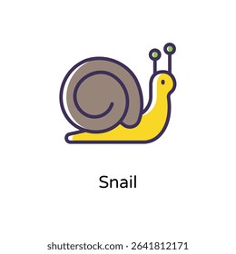 Snail vector icon stock illustration