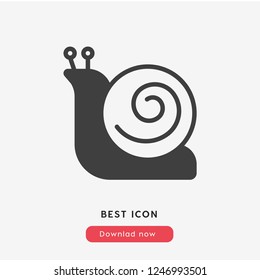 Snail vector icon, Snail symbol. Linear style sign for mobile concept and web design. Snail symbol logo illustration. vector graphics - Vector.