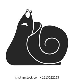 Snail vector icon.Black vector icon isolated on white background snail .