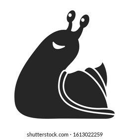 Snail vector icon.Black vector icon isolated on white background snail .