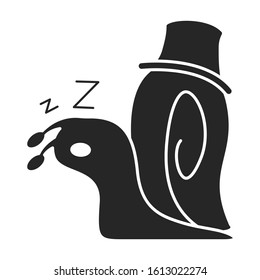 Snail vector icon.Black vector icon isolated on white background snail .