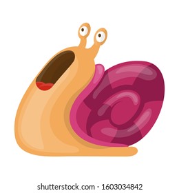 Snail vector icon.Cartoon vector icon isolated on white background snail .