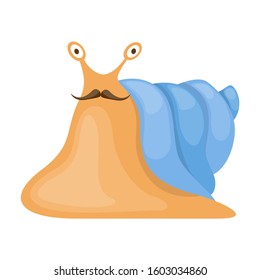 Snail vector icon.Cartoon vector icon isolated on white background snail .