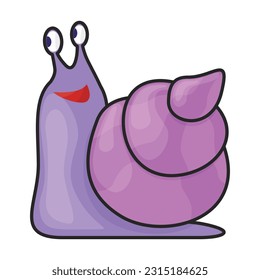 Snail vector icon.Color vector icon isolated on white background snail .