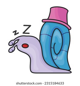 Snail vector icon.Color vector icon isolated on white background snail .