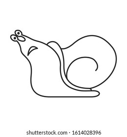 Snail vector icon.Line vector icon isolated on white background animal snail.