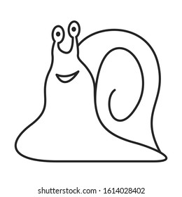 Snail vector icon.Line vector icon isolated on white background animal snail.