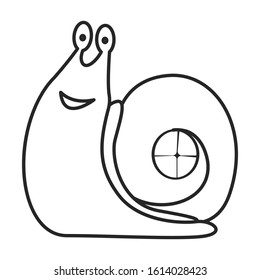 Snail vector icon.Line vector icon isolated on white background snail .
