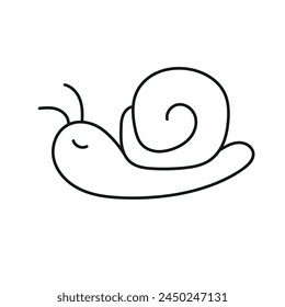 Snail. Vector illustration in doodle style