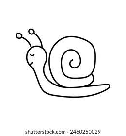Snail. Vector illustration in doodle style.