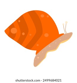 snail vector. snail illustration. flat design. simple design. animal theme. cartoon style