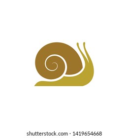 Snail vector illustration. Garden snail on white background 