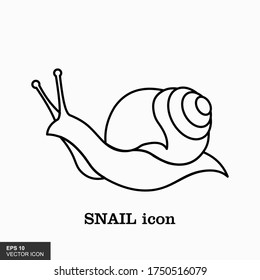 Snail. Vector illustration isolated on white background, flat design, cartoon style.