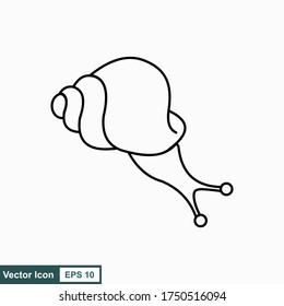 Caracol. Ilustración vectorial aislada en fondo blanco, diseño plano, estilo de dibujos animados.