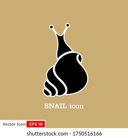 Caracol. Ilustración vectorial aislada en fondo blanco, diseño plano, estilo de dibujos animados.