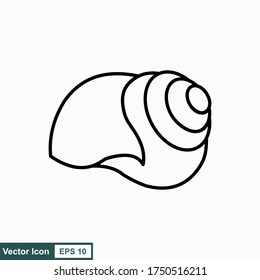 Caracol. Ilustración vectorial aislada en fondo blanco, diseño plano, estilo de dibujos animados.