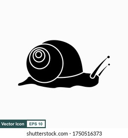 Snail. Vector illustration isolated on white background, flat design, cartoon style.