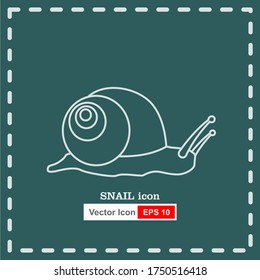 Snail. Vector illustration isolated on white background, flat design, cartoon style.