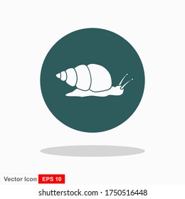 Snail. Vector illustration isolated on white background, flat design, cartoon style.