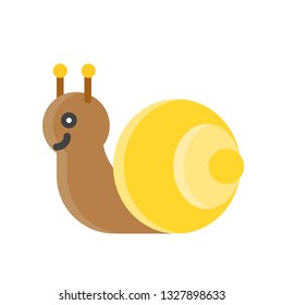 Snail vector illustration, Isolated Spring season flat icon