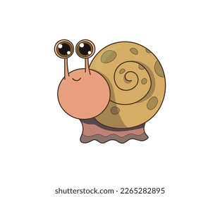 Snail vector isolated color icon. Snail animal vector icon. Snail icon