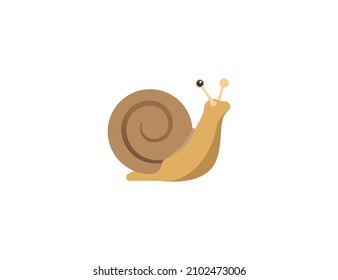 Icono aislado del vector del caracol. Ilustración de Emoji. Emoticono de vector de acequia