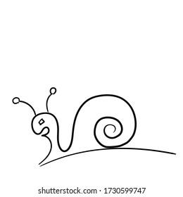 snail vector line black and white stylish