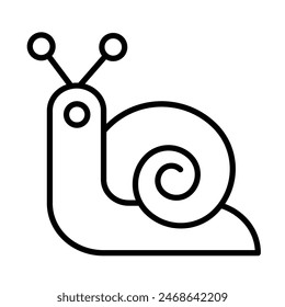 Diseño de iconos de línea de Vector de caracol